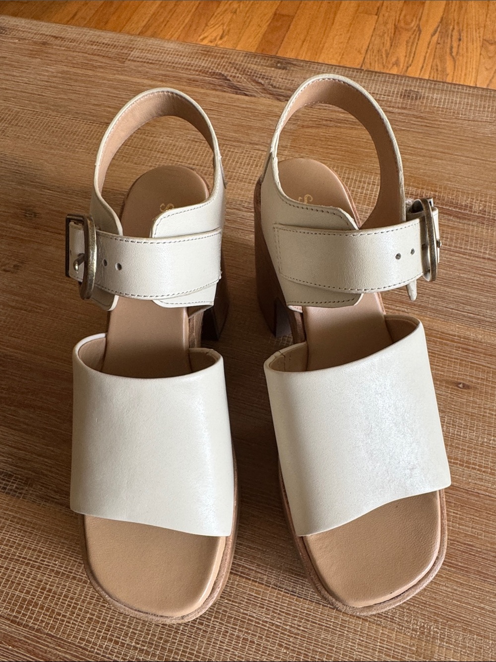 Anthropologie Seychelles Mosh Pit Platform sandals Leather Stacked Heel 7.5 - Picture 4 of 10